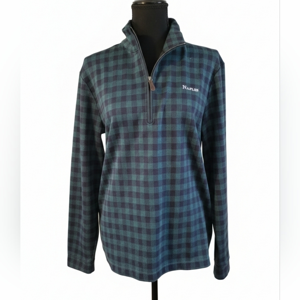 Vineyard Vines Green and Black Quarter-Zip